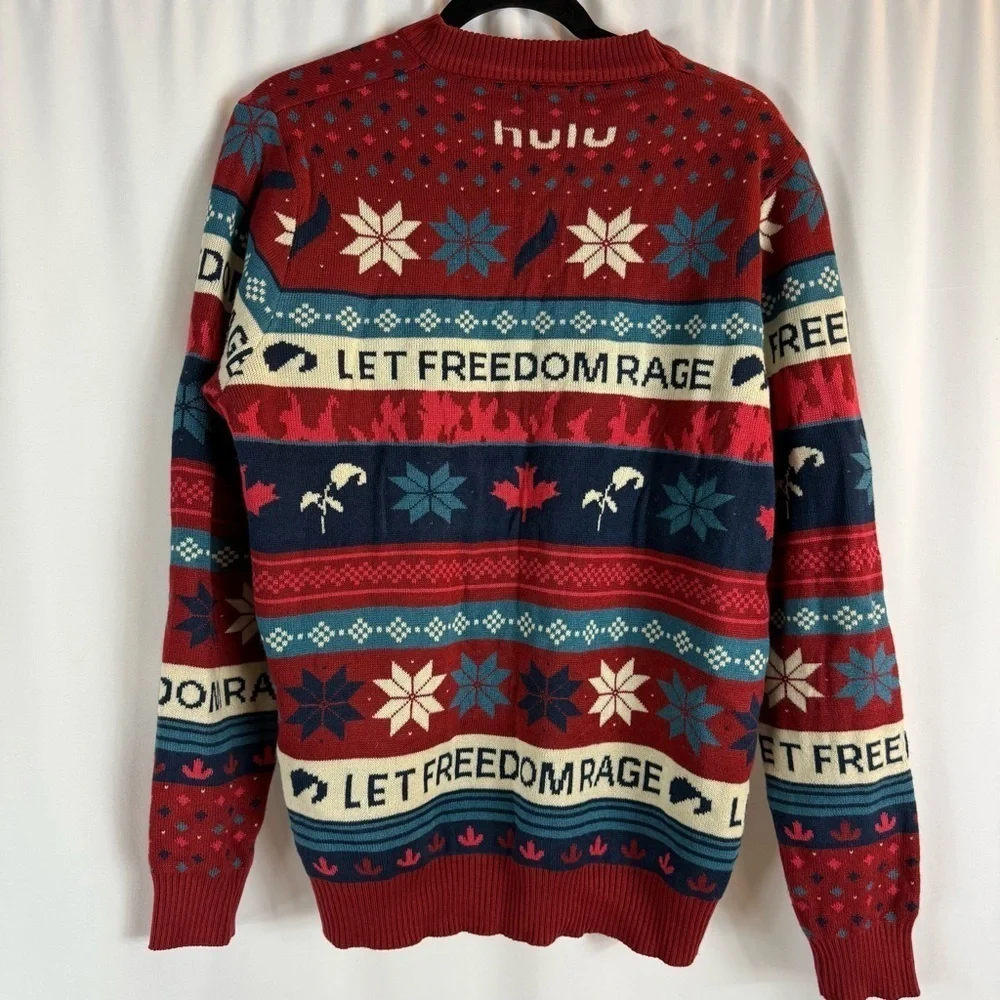 Hulu The Handmaids Tale Let Freedom Rage Ugly Christmas Holiday Sweater Size: M